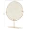 19" Cream & Gold Circle Disk Decorative Sculpture